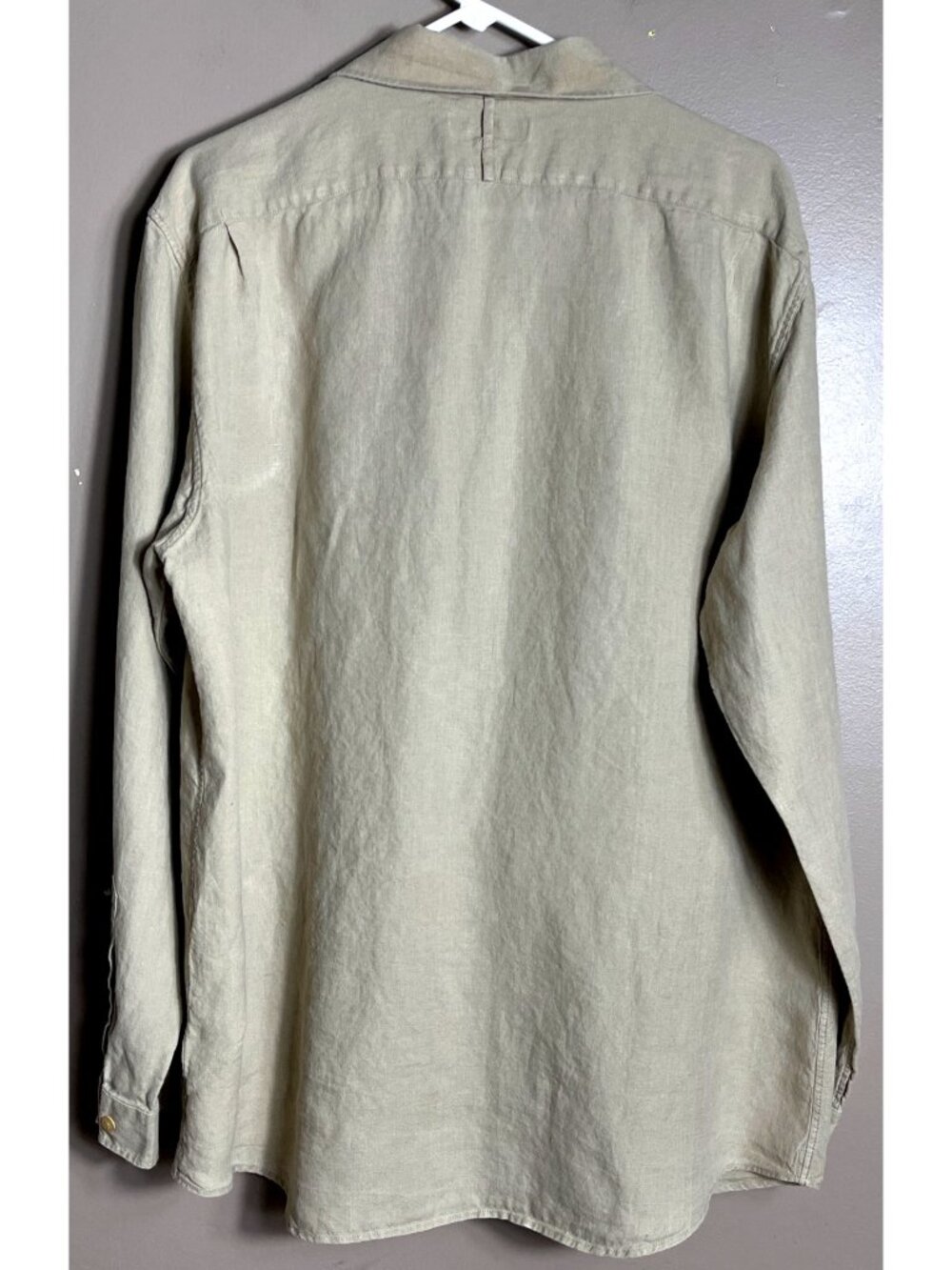 Vtg 06 Banana Republic Men 100% Linen Shirt Button Long Sleeve Casual Coastal XL - Picture 2 of 12